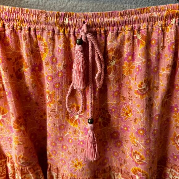 Spell & The Gypsy Sundown Mini Skirt in Apricot Size Medium - Picture 4 of 8